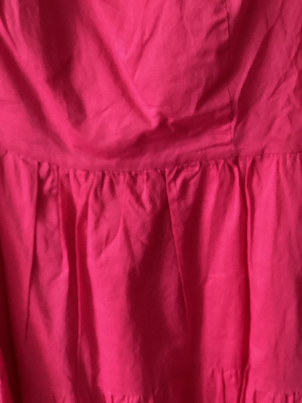 Modcloth Hot Pink Tiered Midi Dress with Square Neck - Picture 4 of 6